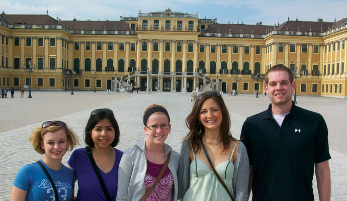 Newman students study abroad visiting many places in Europe by rail