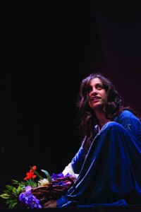 Rusty Carbaugh in her role as Ophelia in "Hamlet".