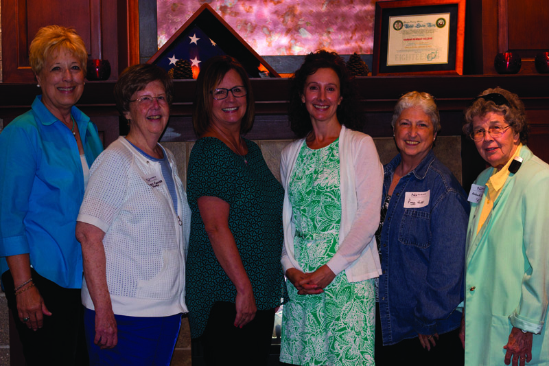 The fist-ever medical technology alumni gathering on June 13 drew seven people to the Newman campus. Those attending including, l-r: Connie (Voegeli) Hotze '64; Kathy (Renner) Dugas '64; Dian (Dold) Pauly '78; Laurie Alloway '95; Peggy (Hogan) Hipp '96, Helenruth Welsby '45. Not pictured: Joe Dandurand '71.