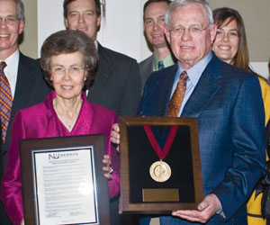 John and Marilyn Dugan Cardinal Newman medal winners