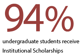 undergraduate students receive Institutional Scholarships
