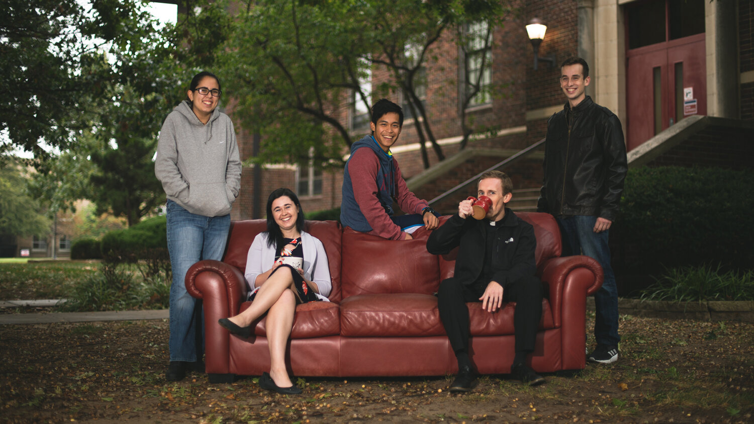 Campus Ministry Mag Photo _ Rebecca Ortiz _ Steven Nguyen _ Nolan Martin _ Emily Simon _ Adam Grelinger