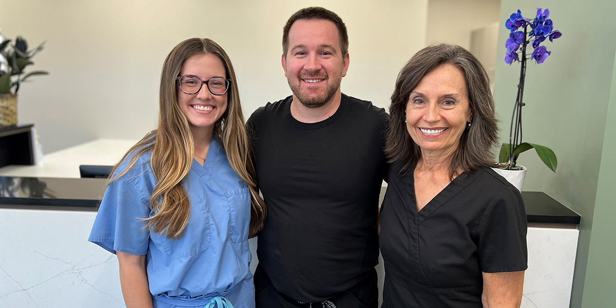 (From left to right) Katie, Kyle and Margaret Detmer.