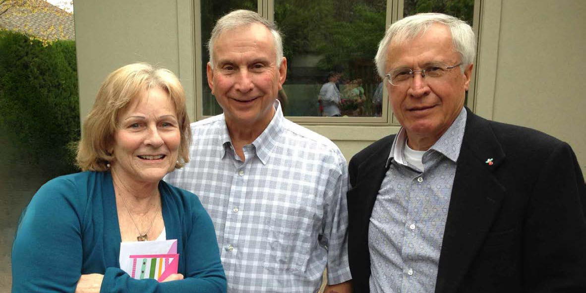 Marianne and Jerry Johnston with Rev. Tom Welk