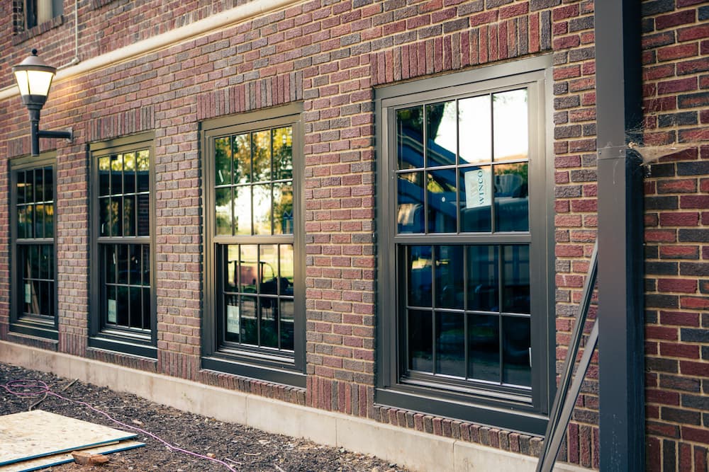 New windows adorn Sacred Heart Hall.