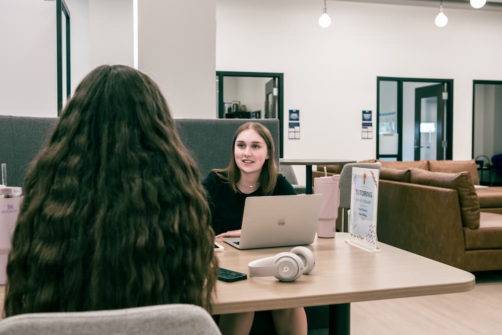 Students study in the Student Success Center. 